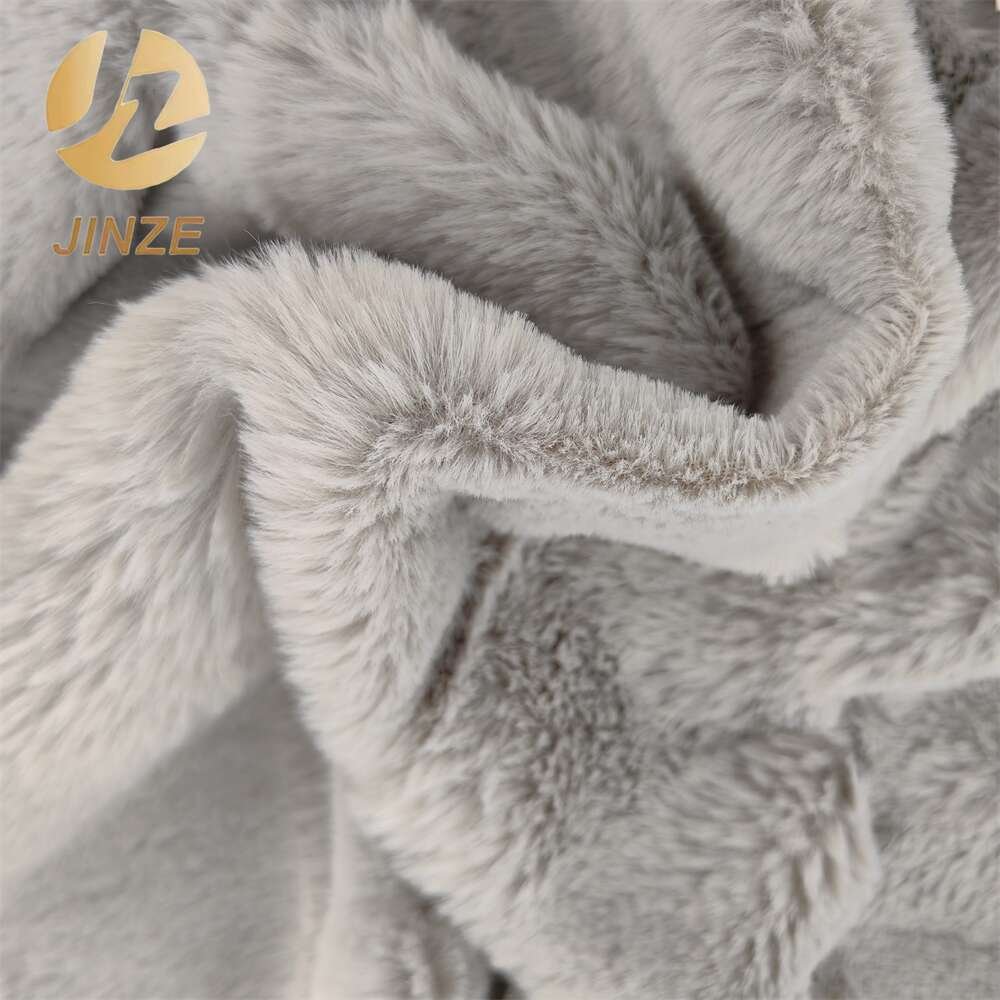 JZ 100% Polyester Knitted Fabric Warm & Soft Imitation Rabbit Hair Anti-Pill Stretch Design Home Textiles Dresses Blankets Sofas
