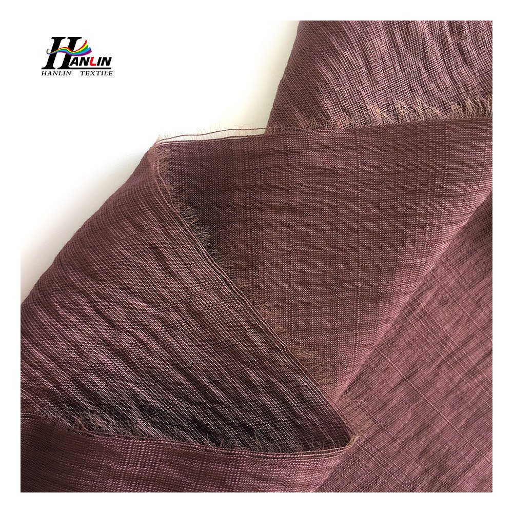 Good quality Cotton Linen Hemp Crinkle Linen Deluxe Premium Wrinkled Fabric