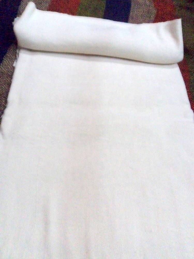 Linen cotton natural colour thick fabric for furnishing -- hand woven