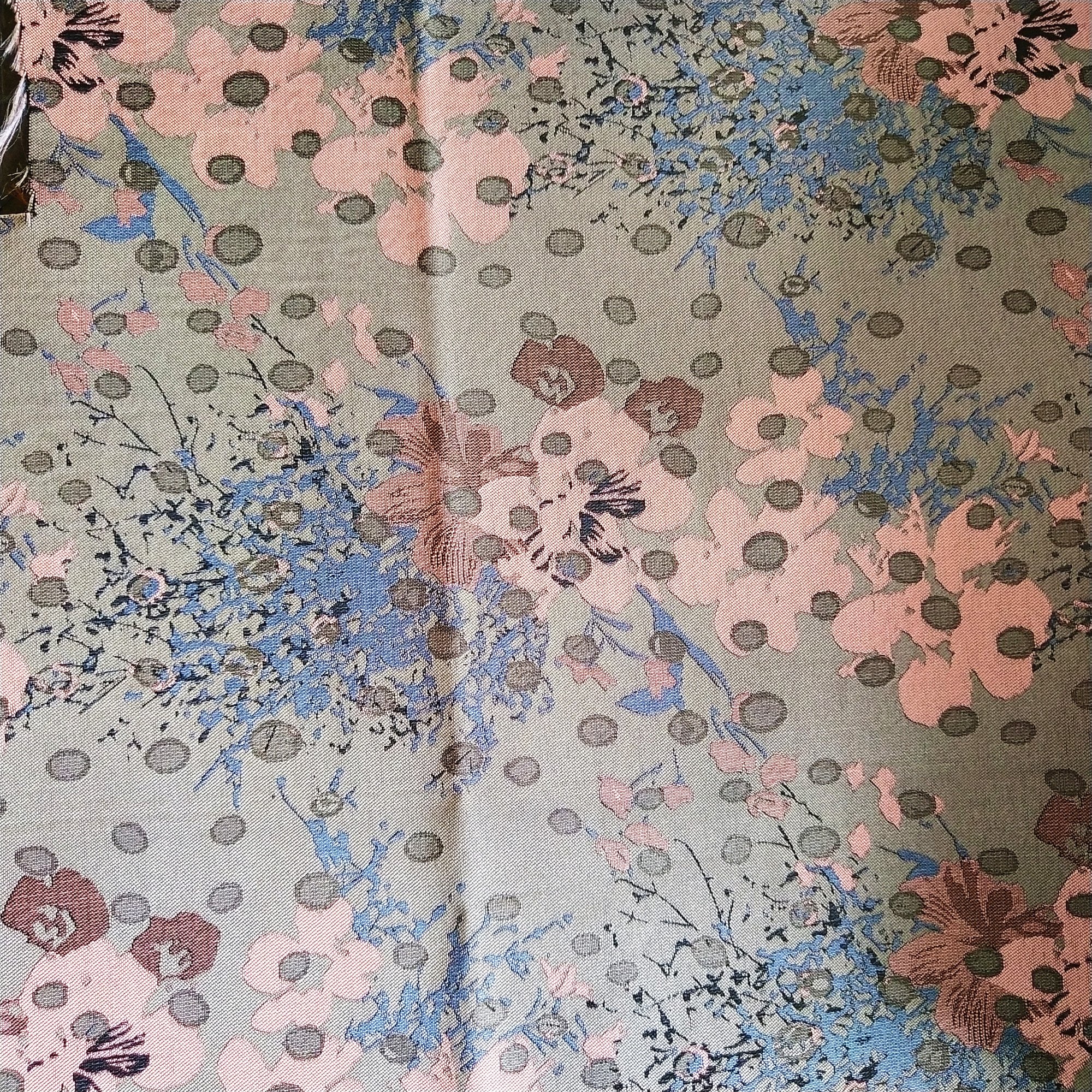 100% POLYESTER FLOWER PATTERN WOVEN BROCADE JACQUARD FABRIC