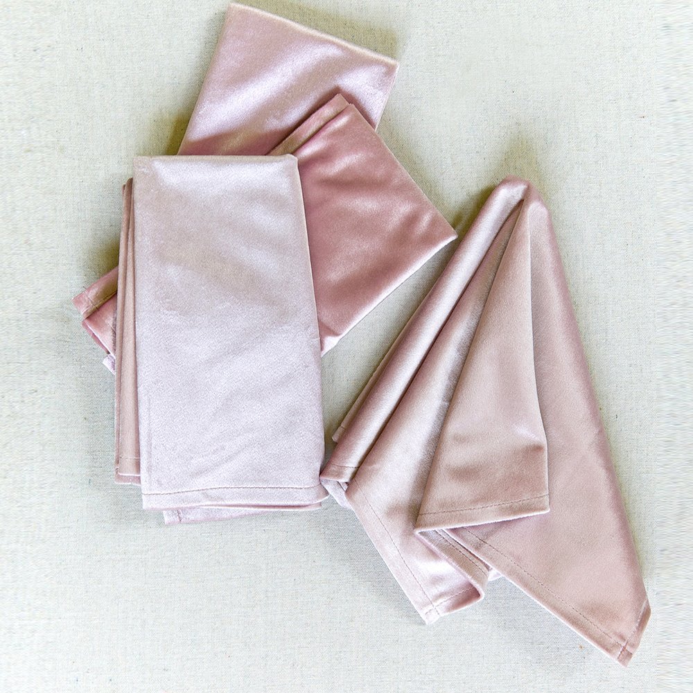 High Quality Washable table linen Velvet napkins for wedding custom size Embroidered edge flannel cloth linen napkins placemat