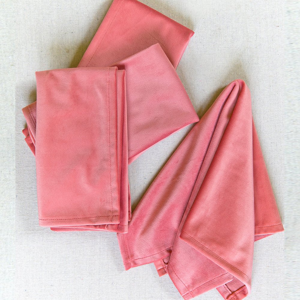 High Quality Washable table linen Velvet napkins for wedding custom size Embroidered edge flannel cloth linen napkins placemat