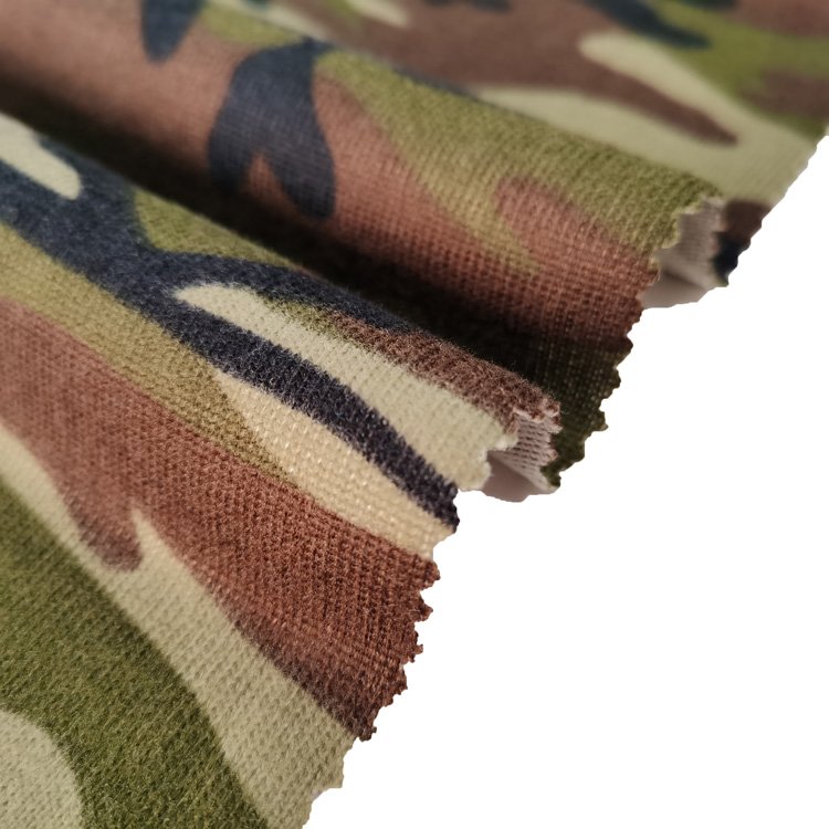 Hot sale New style polyester spandex soft yarn hacci sweater knit disruptive pattern print fabric for clothing