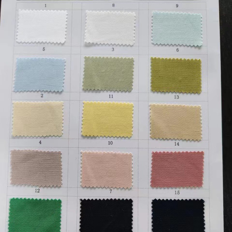 122201 acetate tencel linen twill fabric for luxury garment