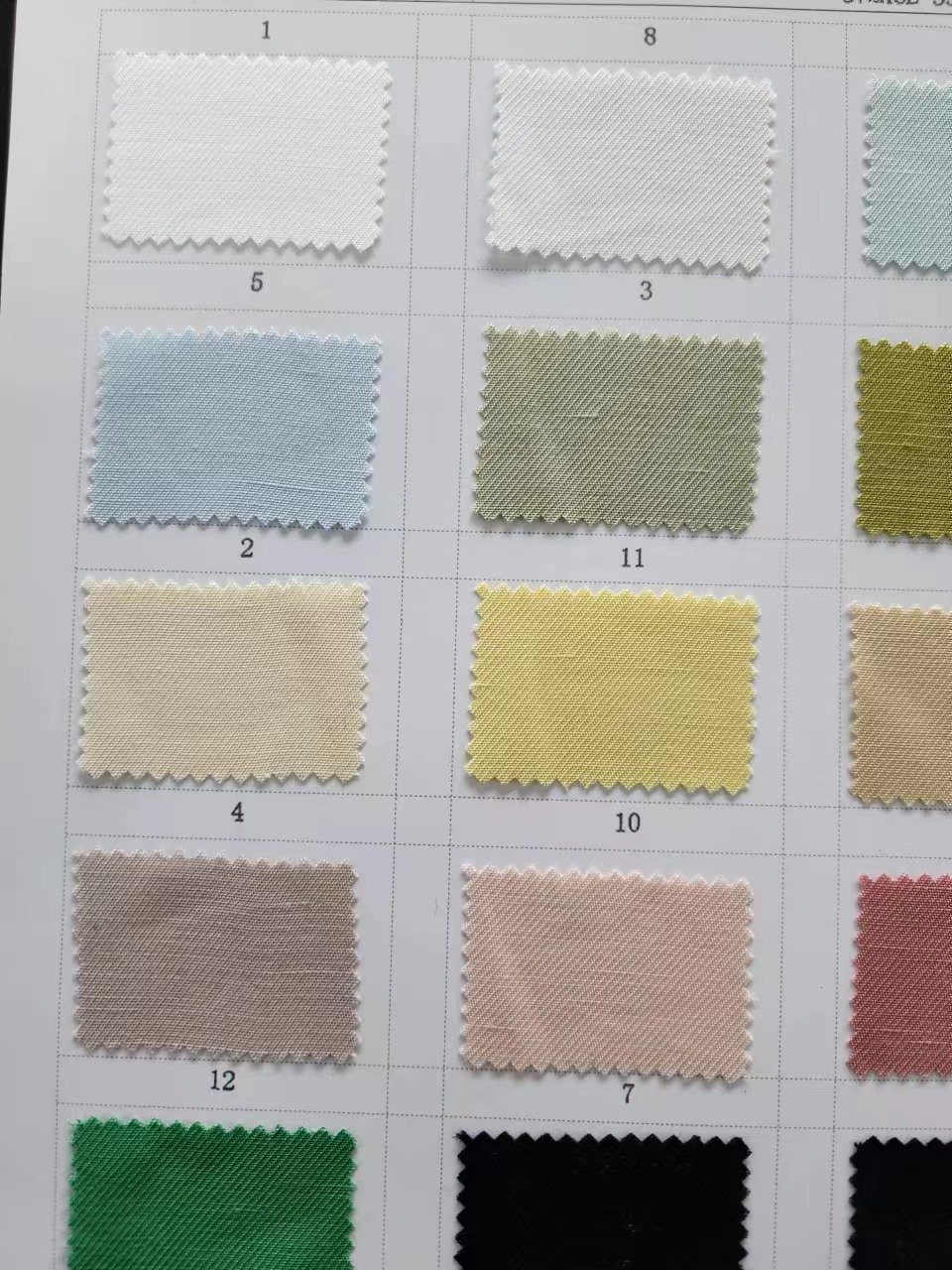 122201 acetate tencel linen twill fabric for luxury garment