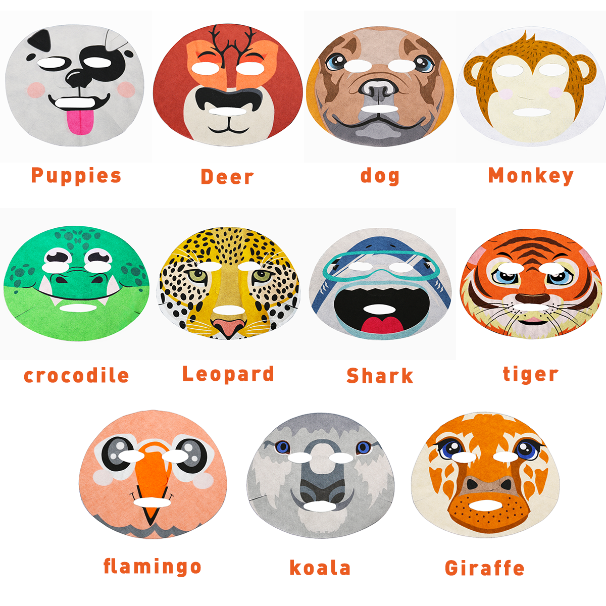 55gsm White Bamboo Fiber Printed Koala Pattern Mask Fabric Mask Beauty Sheet Mask Cloths