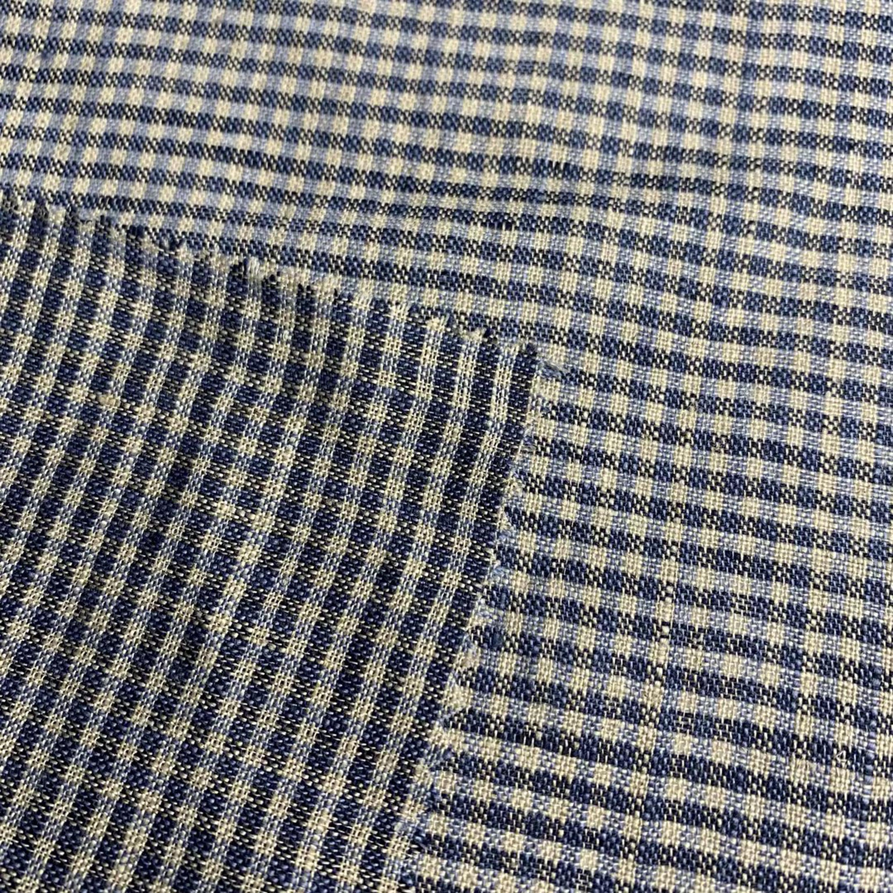 Enzymed stone washed french linen fabric for clothes yarn dyed gingham check 100% linen fabric