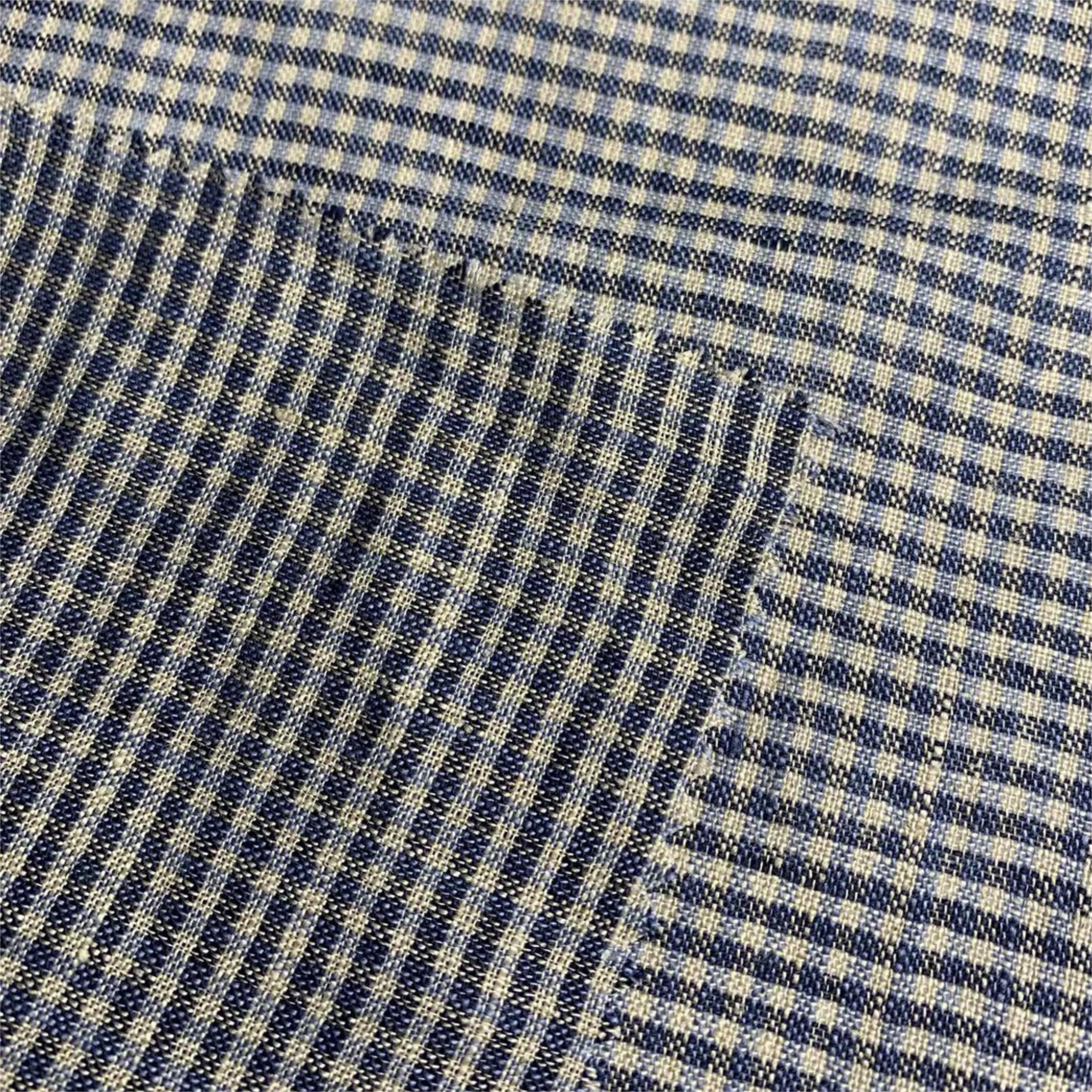 Enzymed stone washed french linen fabric for clothes yarn dyed gingham check 100% linen fabric