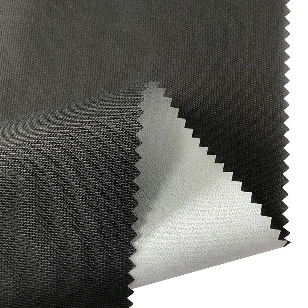 Hot Selling Custom Polyester Honeycomb Dobby Pongee Fabric Milky TPU Coated Used For Bomber Jacket