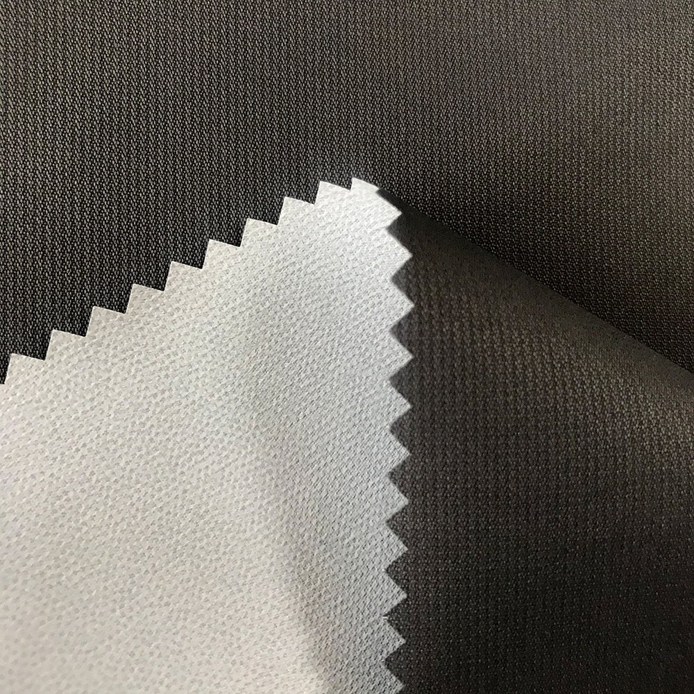 Hot Selling Custom Polyester Honeycomb Dobby Pongee Fabric Milky TPU Coated Used For Bomber Jacket