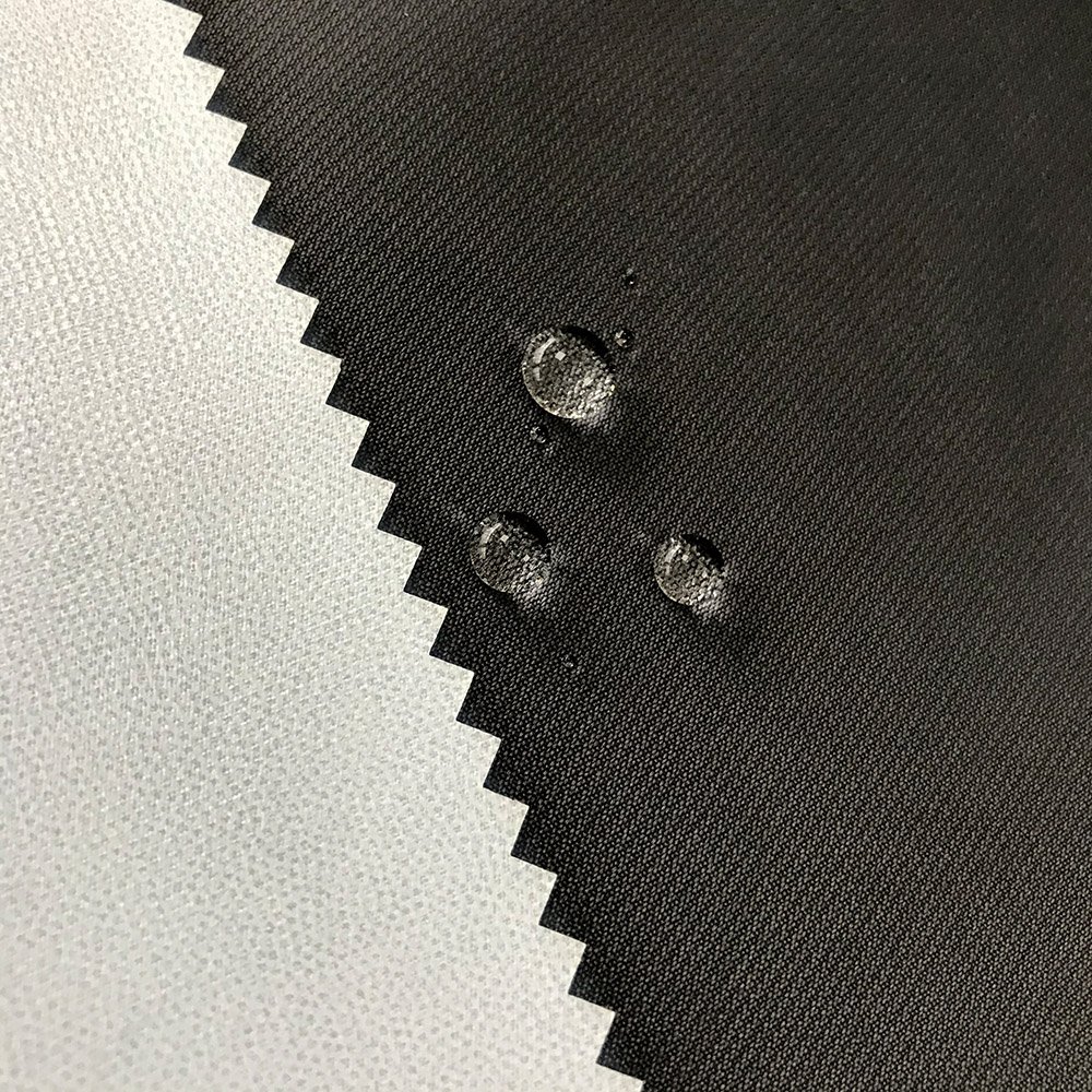 Hot Selling Custom Polyester Honeycomb Dobby Pongee Fabric Milky TPU Coated Used For Bomber Jacket