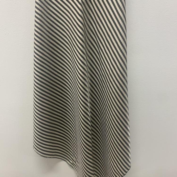 Good price black and white striped linen cotton fabric for dress