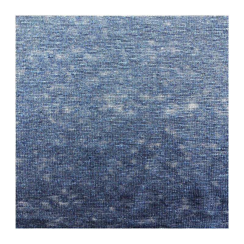 Wholesale free sample eco-friendly fabric 170gsm pure linen slub jersey fabric for spring summer garment fabric