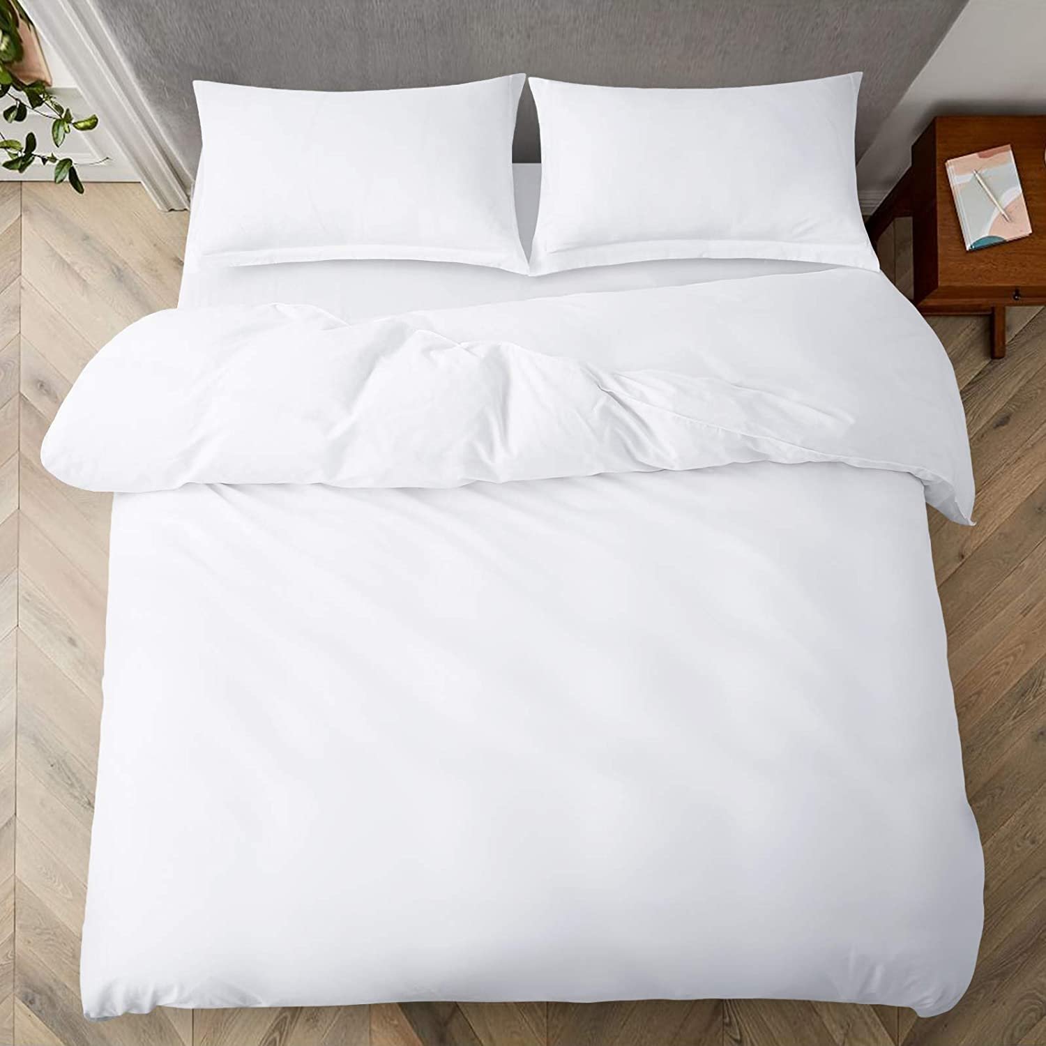 wholesale Luxury 600TC duvet cover custom 100% cotton hotel bedding linen sets white plain duvet cover set
