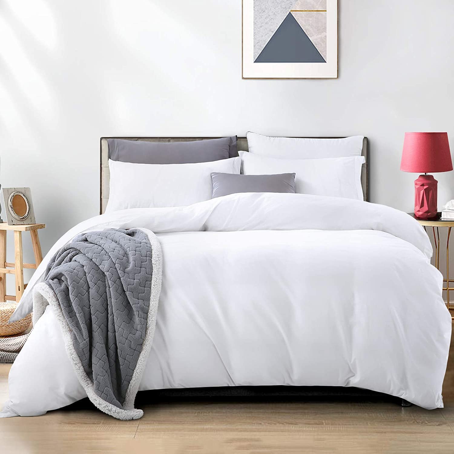 wholesale Luxury 600TC duvet cover custom 100% cotton hotel bedding linen sets white plain duvet cover set