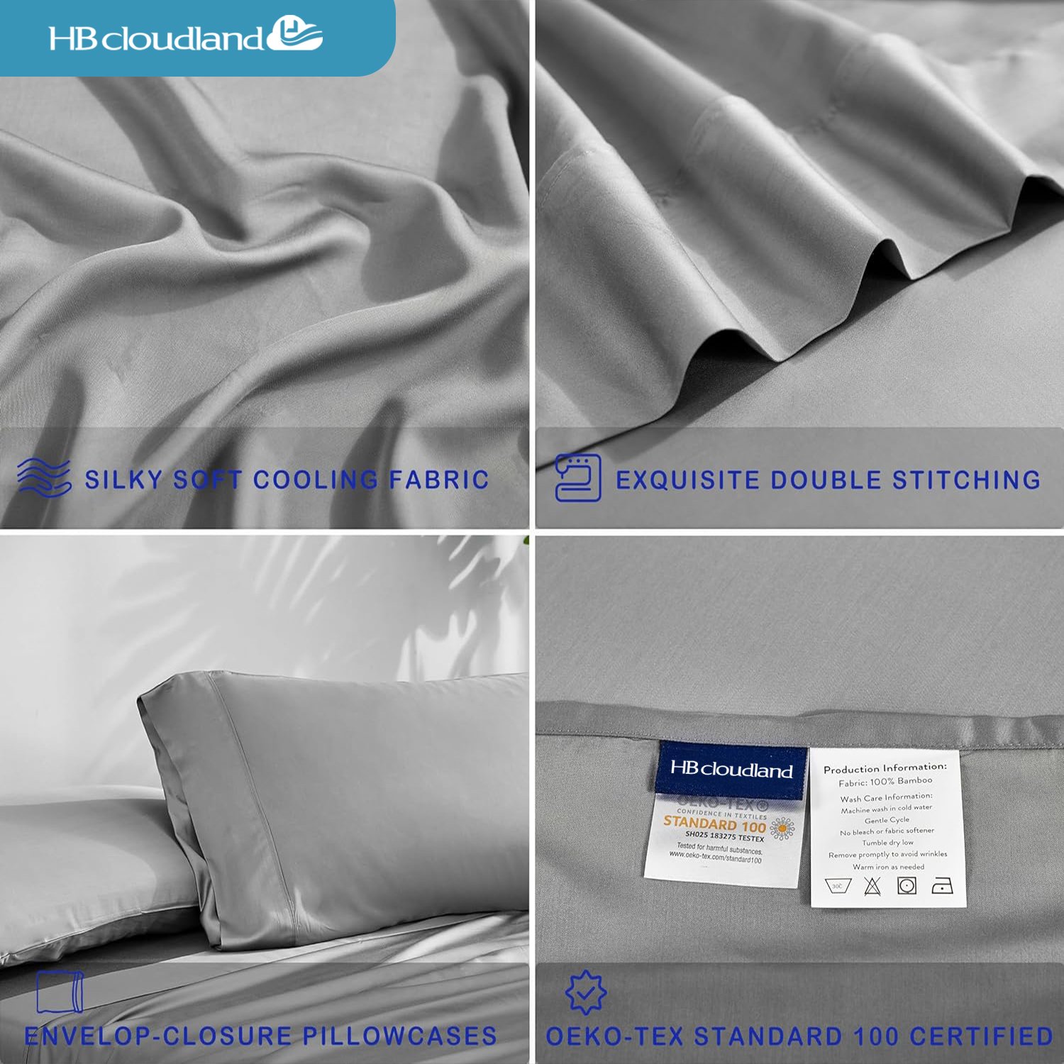 Cloudland Sheets For Beds Organic And Bamboo Bamboo Bedding Sheet Set Home Textile Customized Bamboo Queen Size Bed Sheets Set