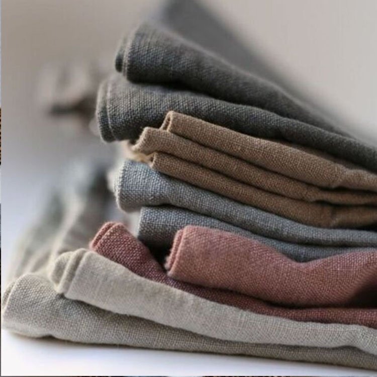 High Quality Handmade 45x45cm Napkin Cloth Customized Logo brand Style Linen Table Napkin Nature Stone Washed Dinner Napkins
