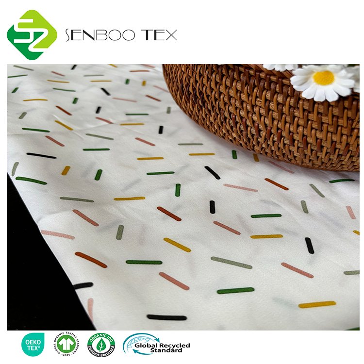 Oeko tex 130gsm Eco-Friendly 100% Bamboo Fabric Breathable and Printed for Shirt