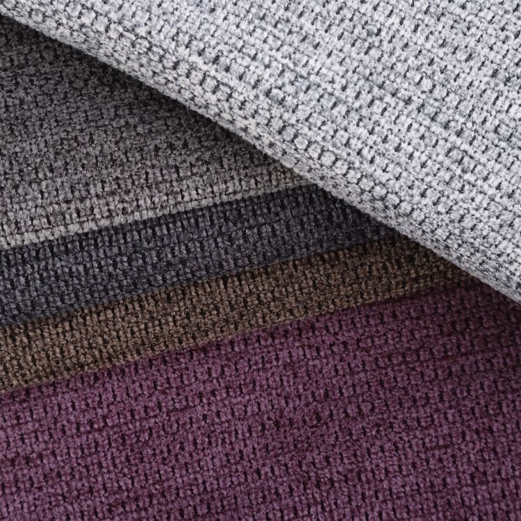 Run&Fun 3D Linen Chenille Pattern Jacquard Melange Plain Weaved Home textiles Fabric For Sofa