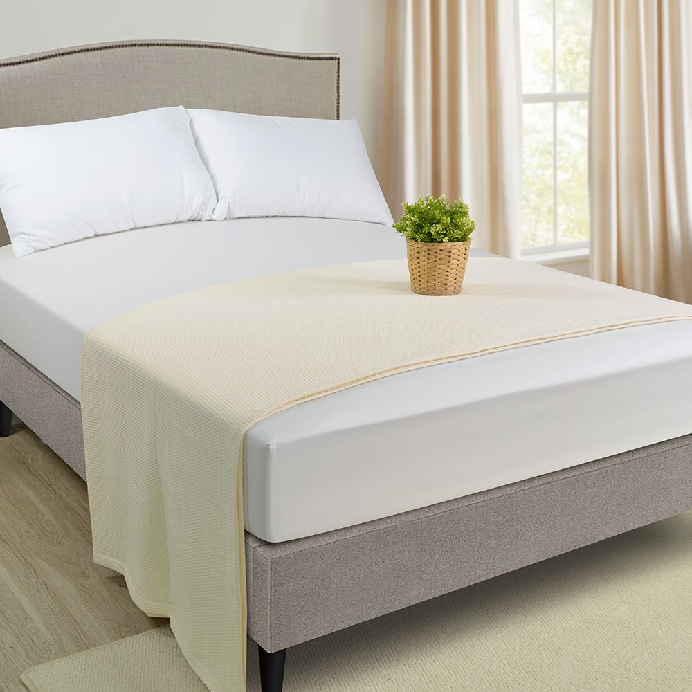 Lightweight Bamboo Waffle Weave Blankets Luxuryious Bed Blanket Soft Sofa Blanket