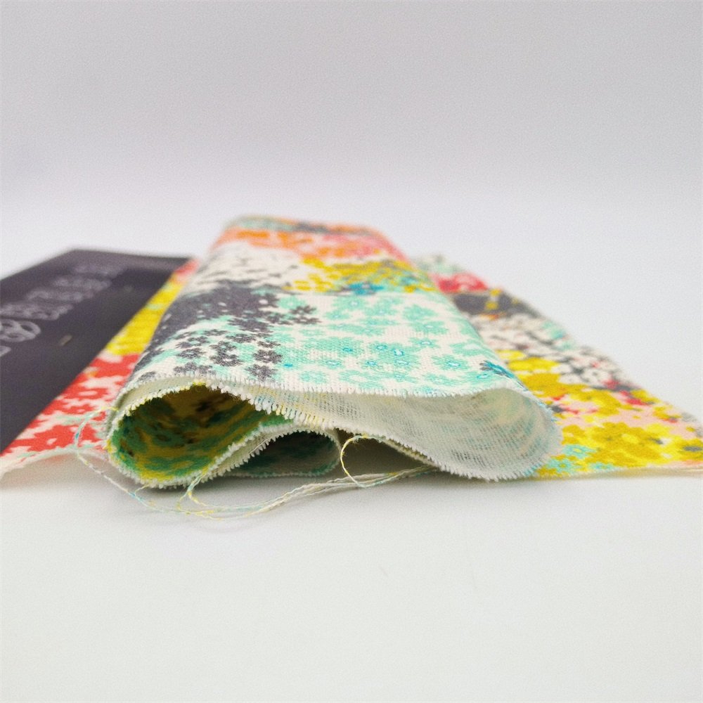 Classical cotton 100% linen fabric for Garments Custom printed linen fabric digital printed fabric For Dress