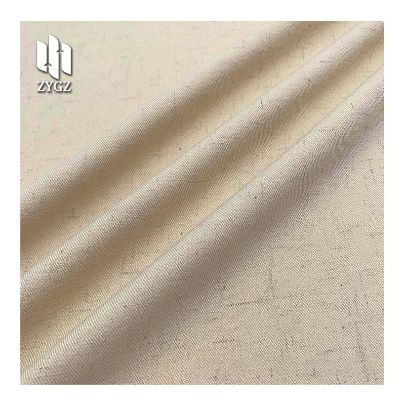 Elegant 87%Polyester 7%Linen 6%Spandex Stretch Fashion Fabric Wholesale for Autumn Women's Dress Clothing T-shirt