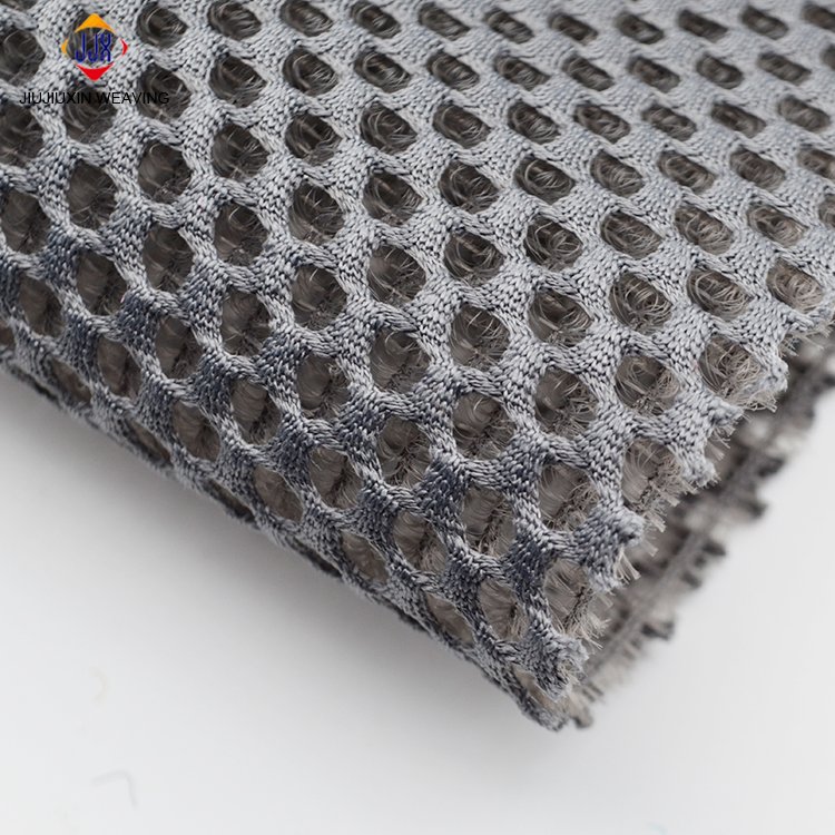 Material 3d Air Mesh Fabric for Sports Shoes Plaid Washable Knitted Jiangsu Tricot 100% Polyester 1mm 2mm 3mm 4mm Thickness