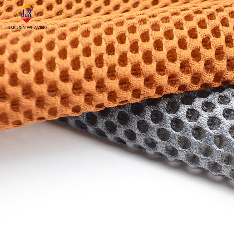 Material 3d Air Mesh Fabric for Sports Shoes Plaid Washable Knitted Jiangsu Tricot 100% Polyester 1mm 2mm 3mm 4mm Thickness