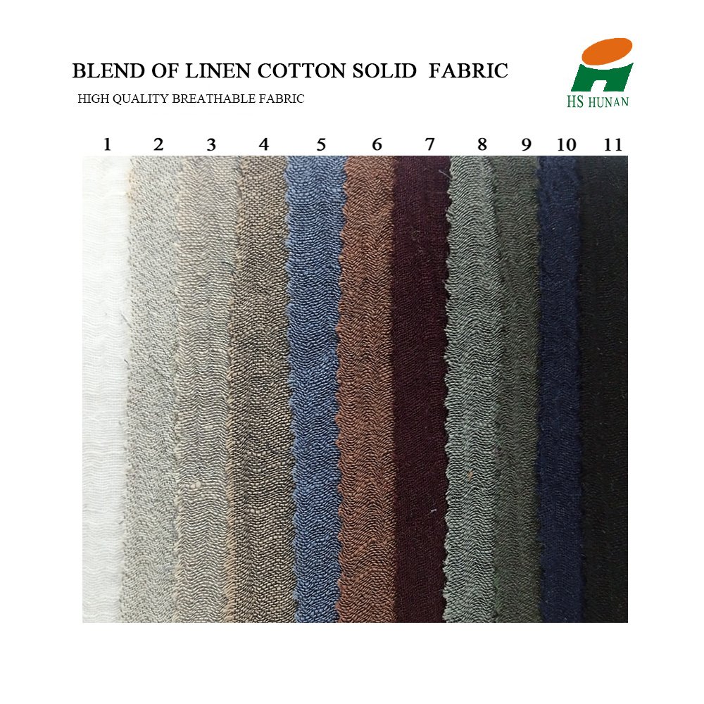 2024 Weaving techniques Linen trousers fabric with linen blend yarn-dyed fabric