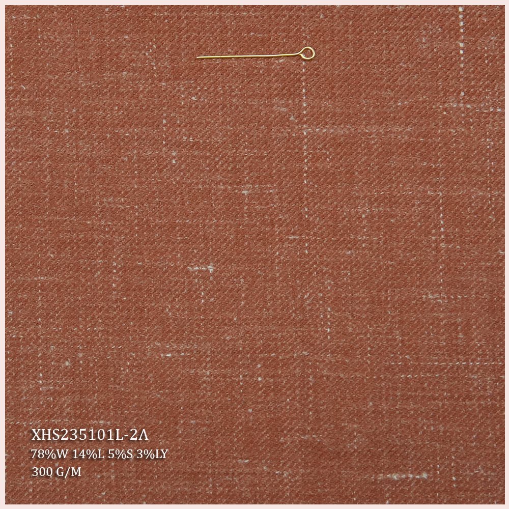 Wholesale Organic Merino Wool Suiting Fabric 78% Wool 14% Linen 5% Silk 3% Ly Yarn Dyed for Tailored Suits