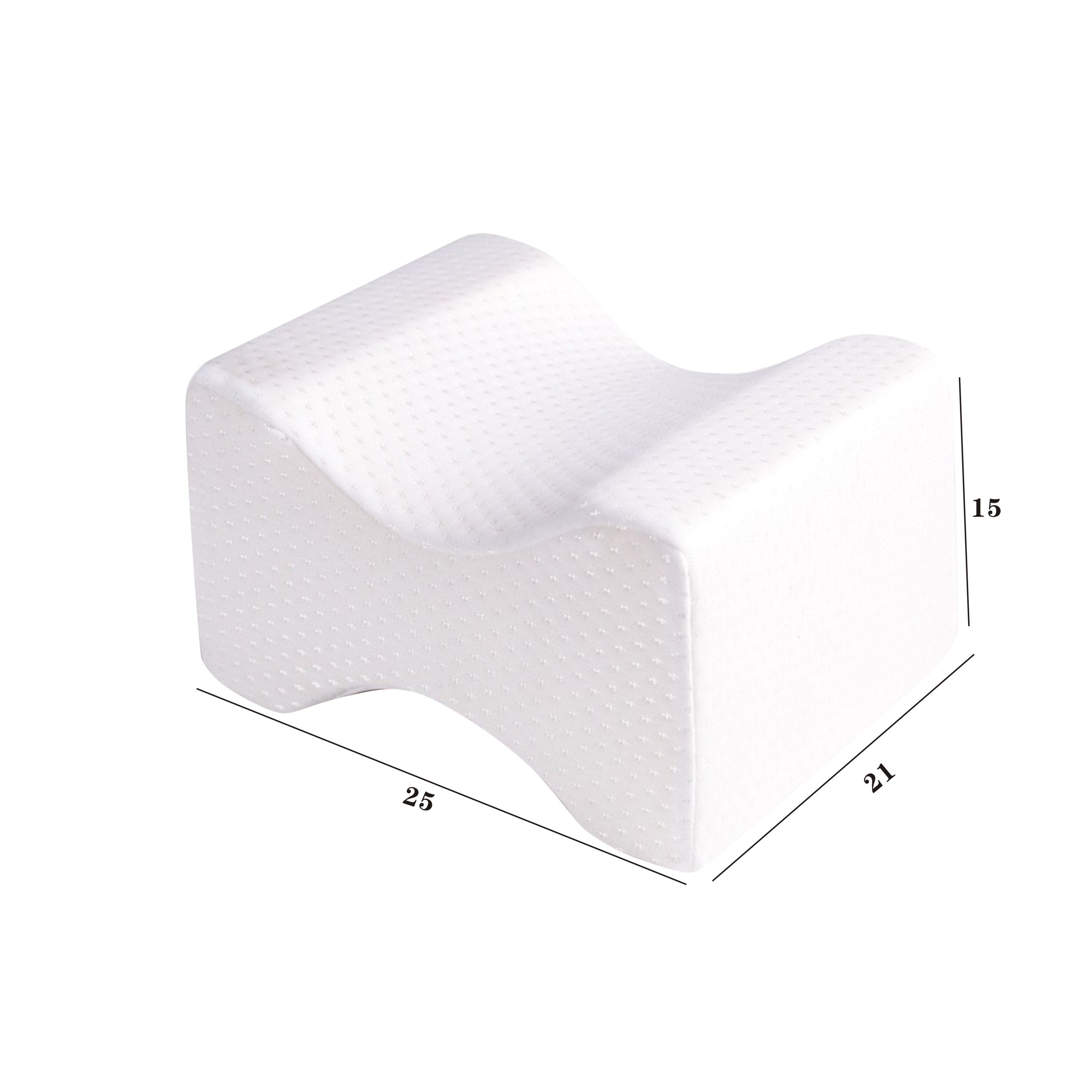 Wholesale Comfortable White Orthopedic Knee Pillow Wedge Pattern Memory Foam Fabric Cover Sleeping Christmas Holiday Bag