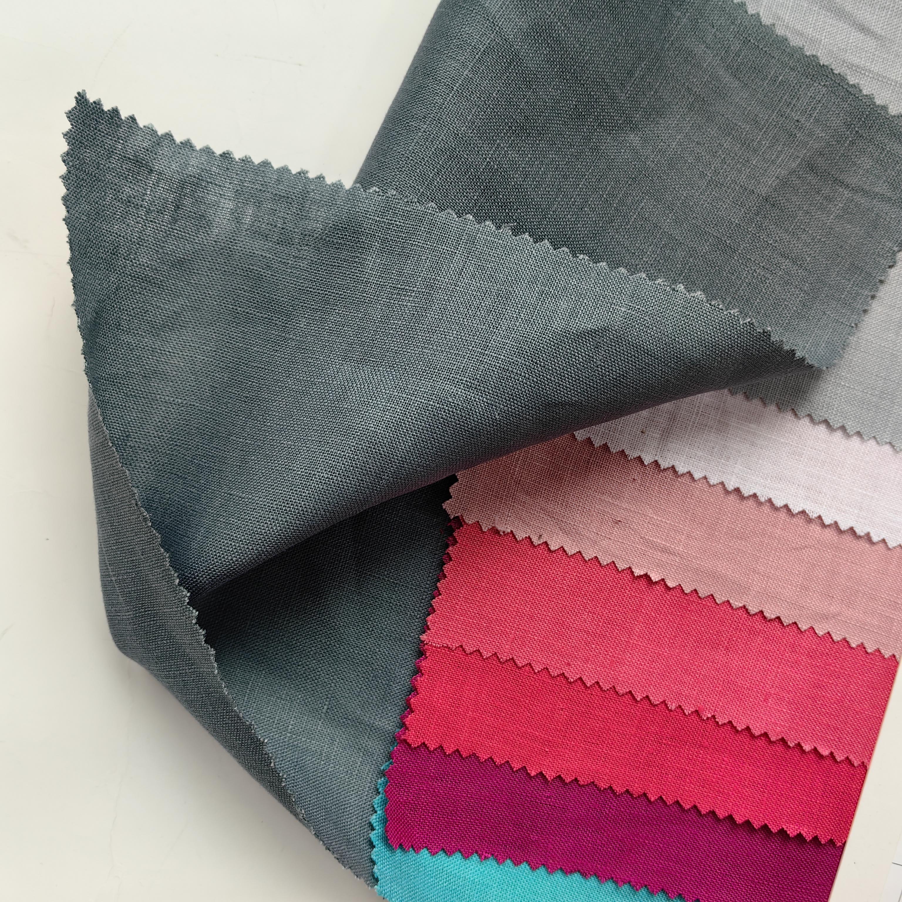 New Year Natural Fabric in High Quality 100% Linen Solid Dyed With Beautiful Colors For Clothes Making