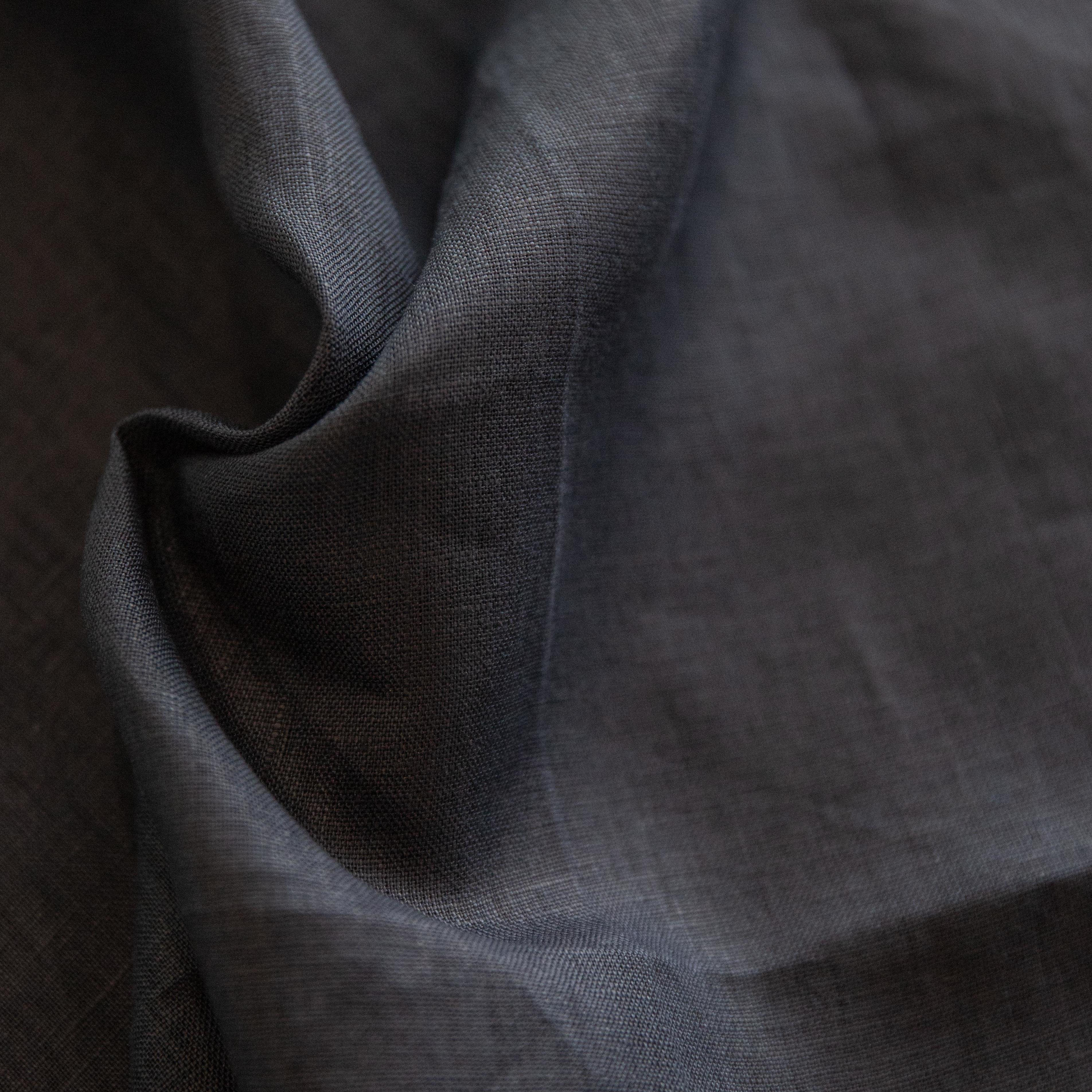 High Quality Plain Dyed 200g 9*9 pure linen fabric thick dress shirt set 100% linen fabric