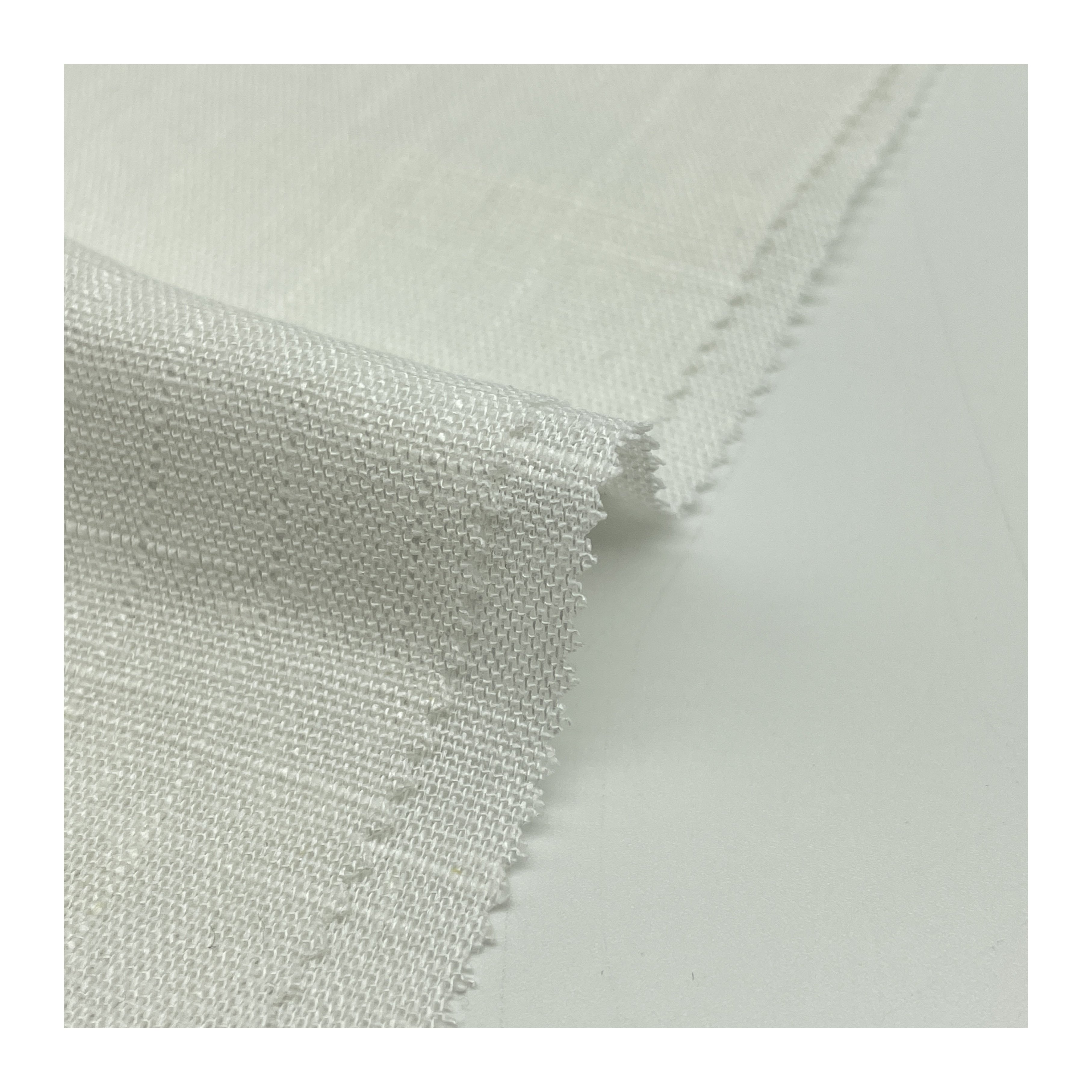Factory In Stock Woven RAYON LINEN Fabric slub fabric Good price Factory Supplying Plain eco-friendly fabric for clothing