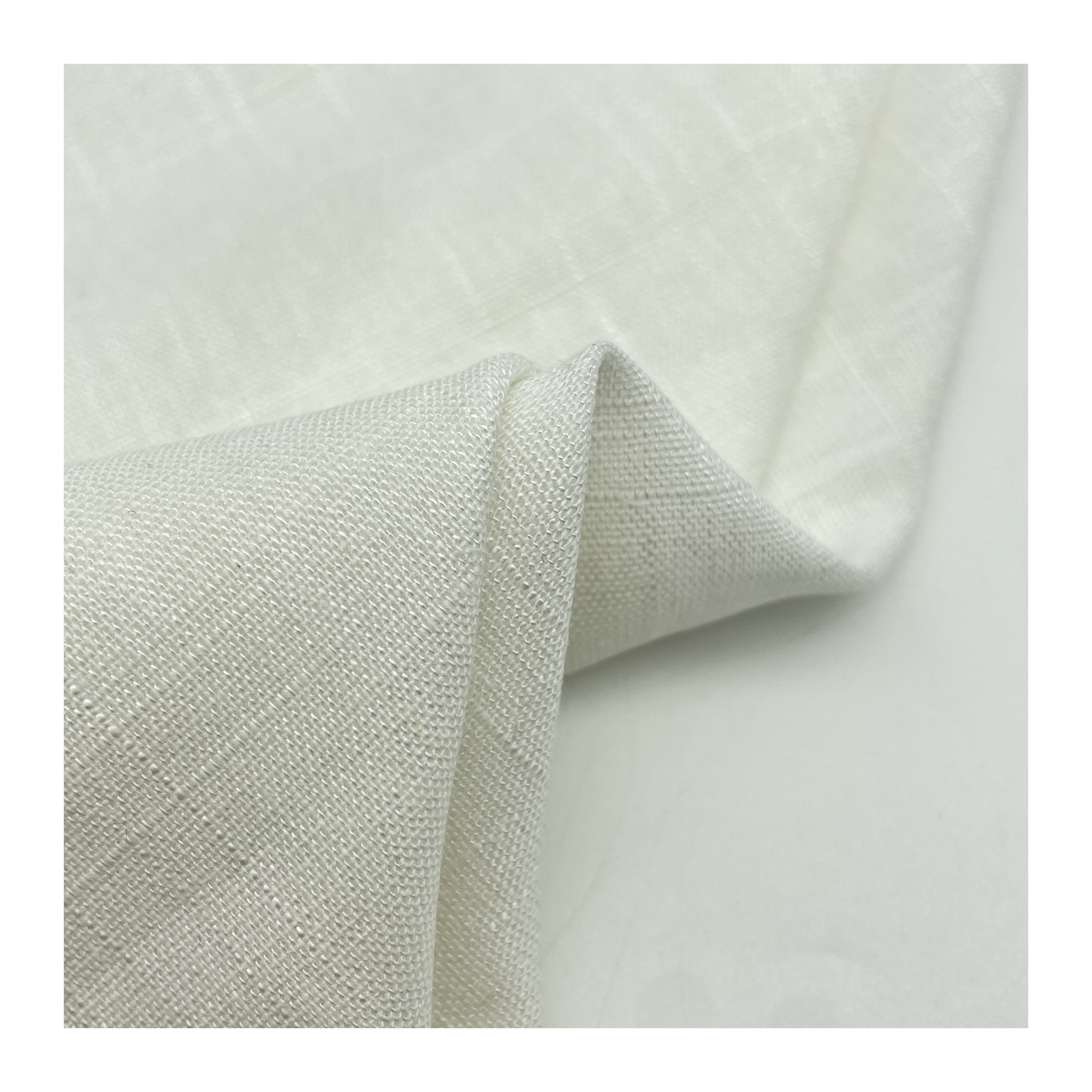 Factory In Stock Woven RAYON LINEN Fabric slub fabric Good price Factory Supplying Plain eco-friendly fabric for clothing