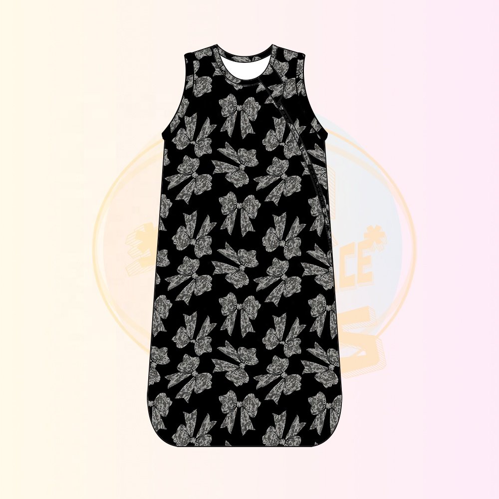 JIAODIAN Baby Sleeveless Sleeping Bag Spring Summer Bamboo Baby Wearable Blanket Swaddle Sleeping Bag Customize Print