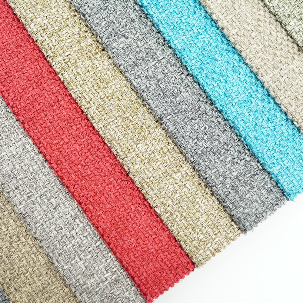 Factory Supply Home Textile 100% Polyester Linen Sofa Fabrics