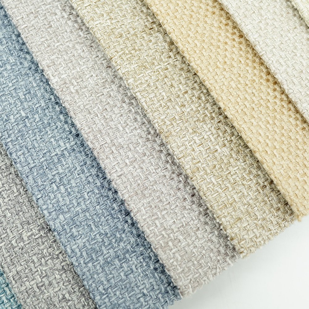 Factory Supply Home Textile 100% Polyester Linen Sofa Fabrics