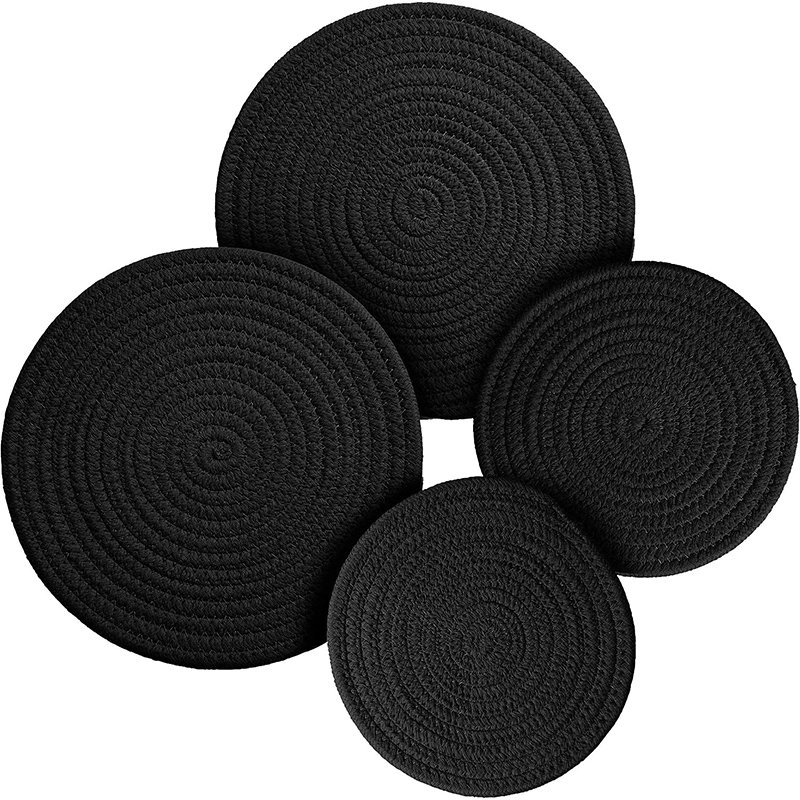 Luxury Elegant Cotton Dining Table Place Mat Washable Brown Printed Rattan for Wedding 100PCS Set with 10 Pcs Per Poly Bag