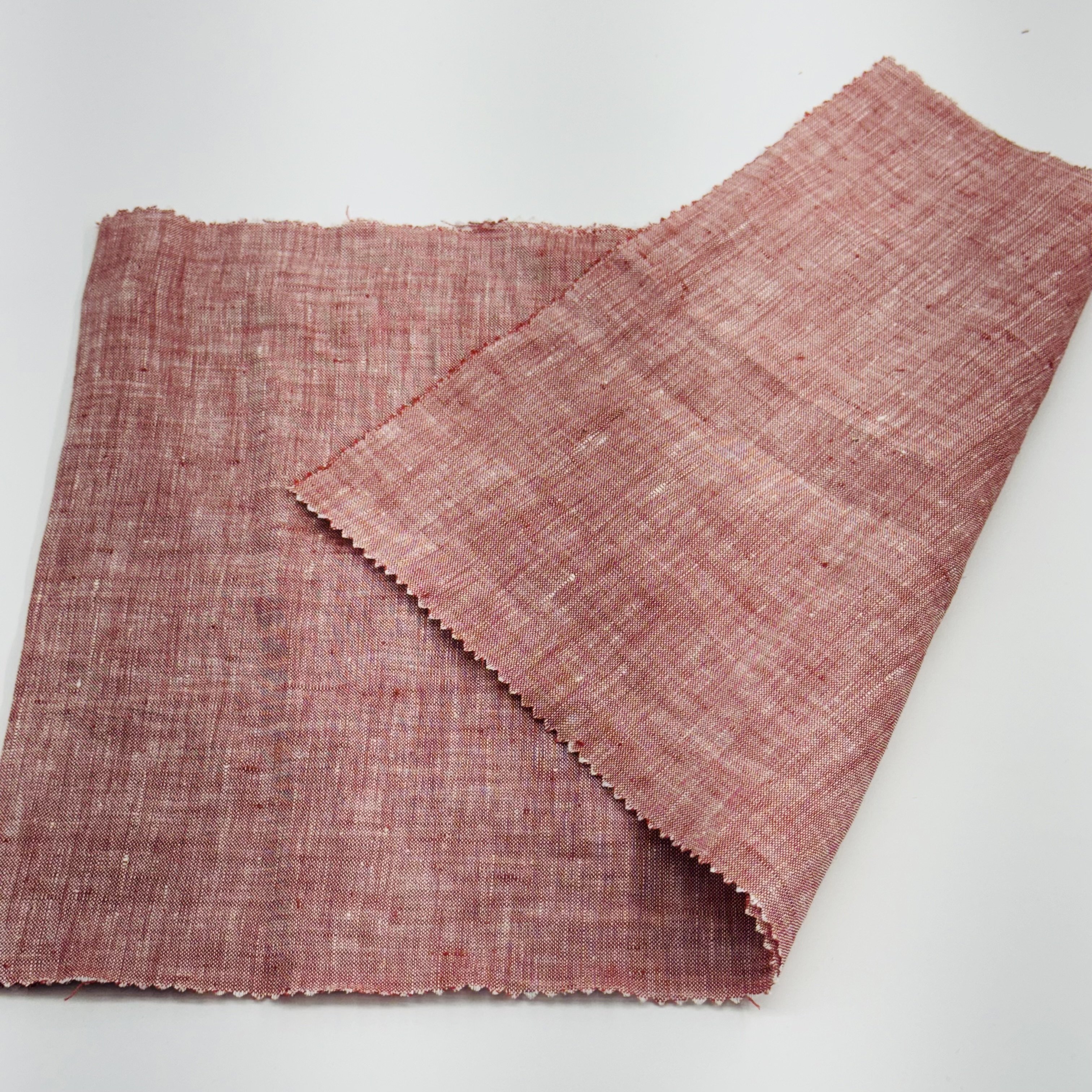 100% Linen Yarn Dyed Chambray Oxford Fabric for Garments Casual Leisure Sofa Use-for Boys and Girls Shirts and Jackets