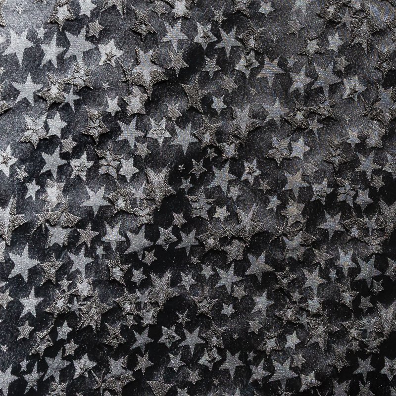 KEER Factory Custom Wholesale JDD6354 satin spandex polyester black dark blue stars pattern woven 100% polyester jacquard fabric