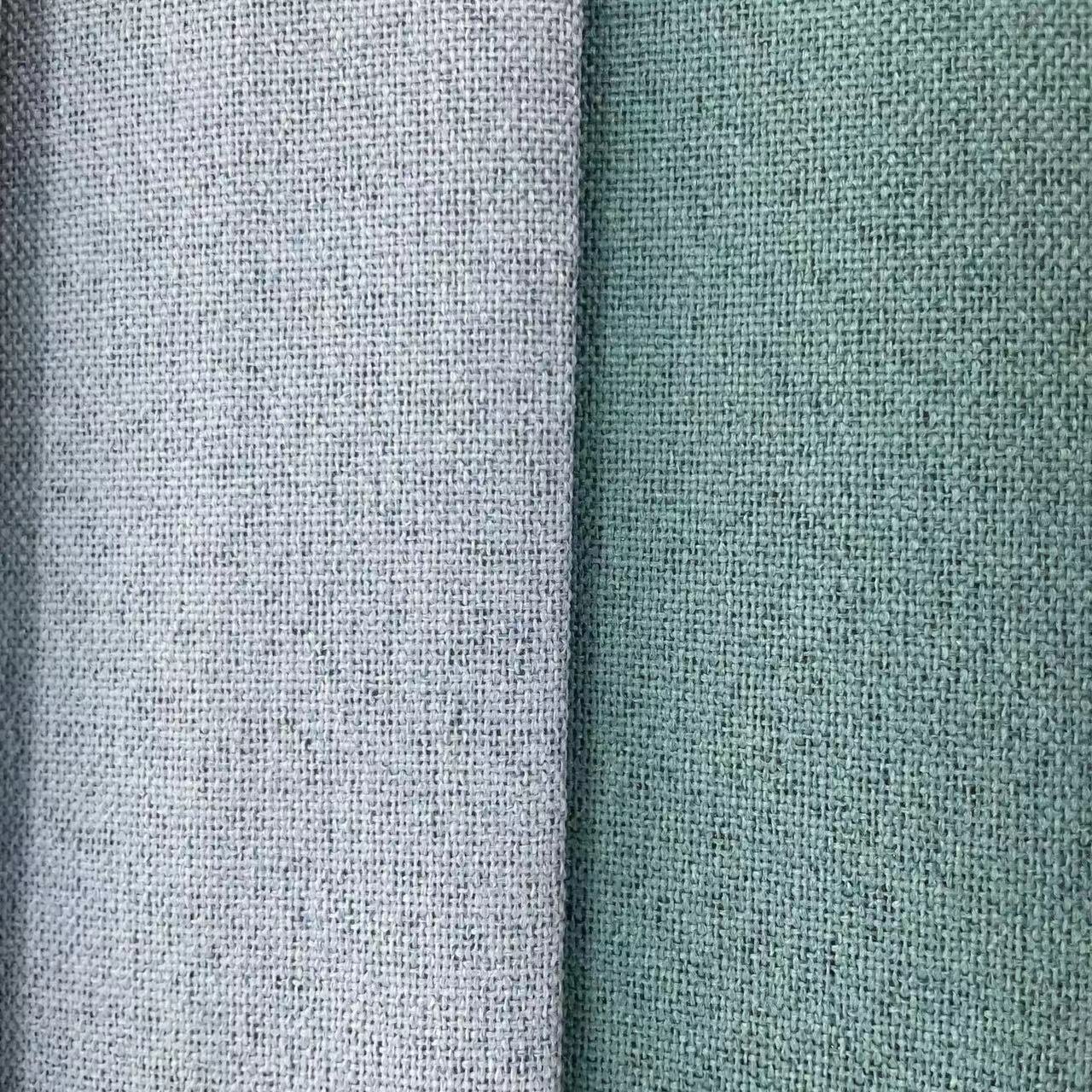 Two Side Same Fabric Blackout Plain Outlook Thermal Insulated 100% Blackout Curtain Fabric