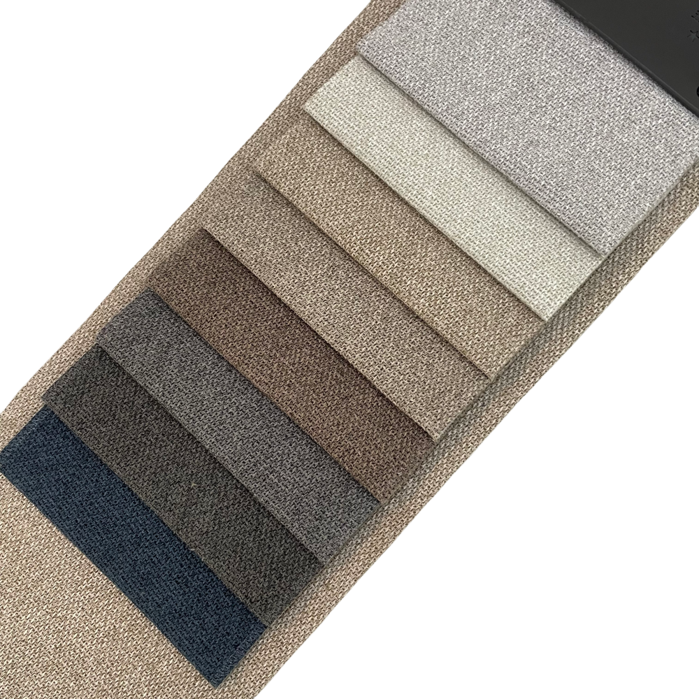 100% polyester linen look faux chenille fabric for sofa