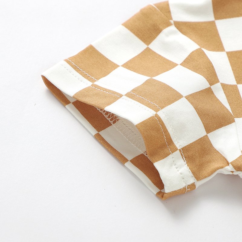 Wholesale Print fabric Baby Bamboo Clothes Baby T Shirt Toddler Kids Baby Pajamas Sleepsuit