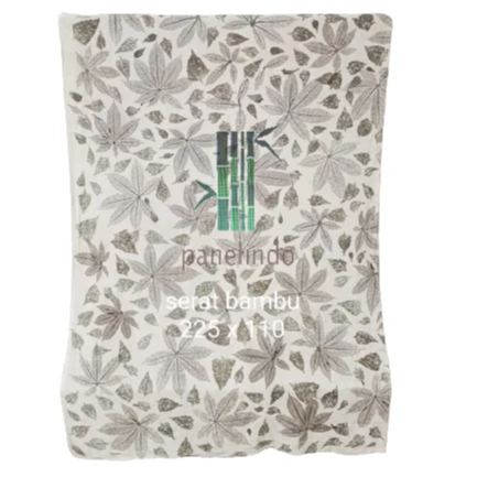Ecoprint on Bamboo Fiber Textile clothing Hapazome fashion eco leaves jarak marenggo