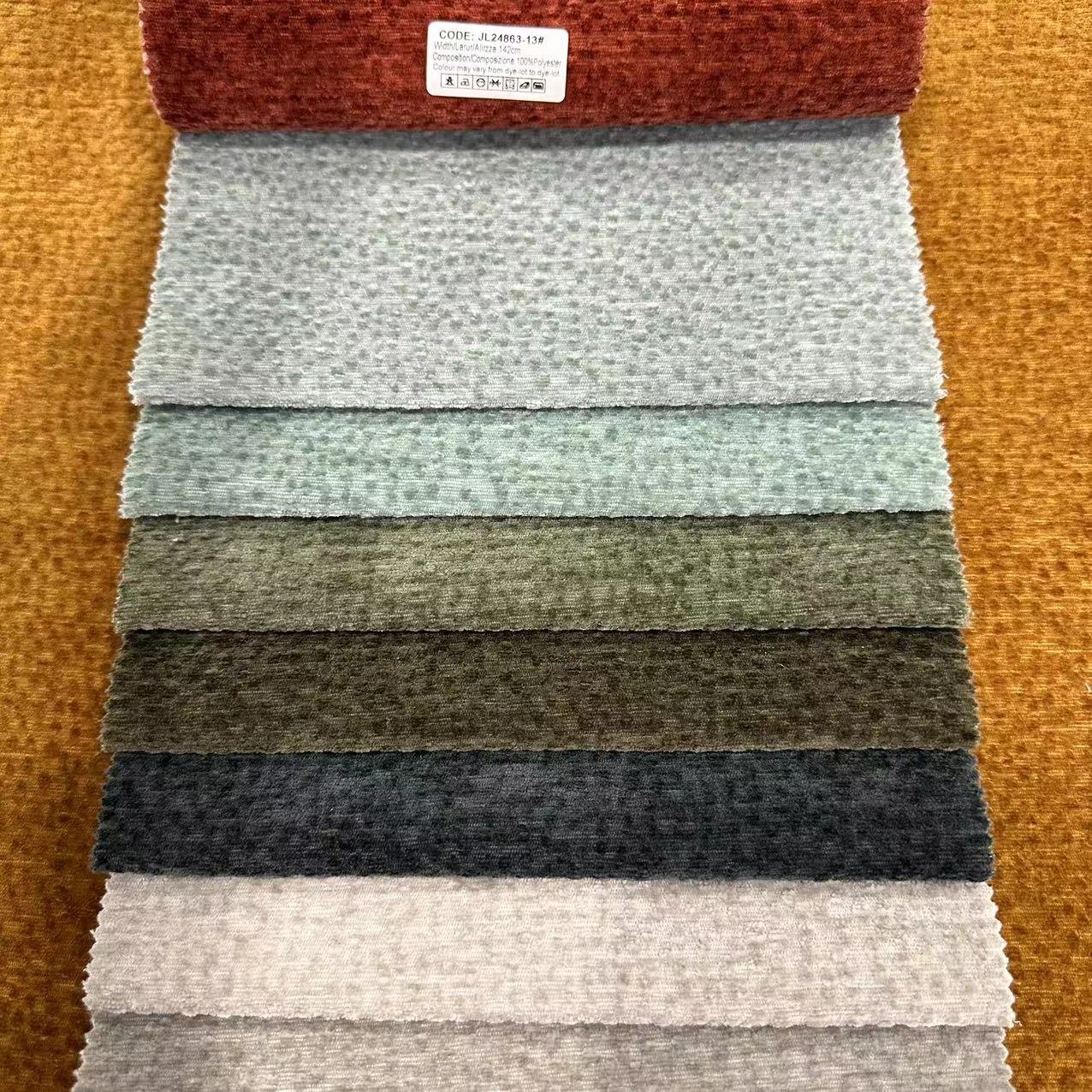 JL24863- polyester home textile sofa fabric for plain Comfortable Warm Upholstery Pillow linen curtain fabrics For Home
