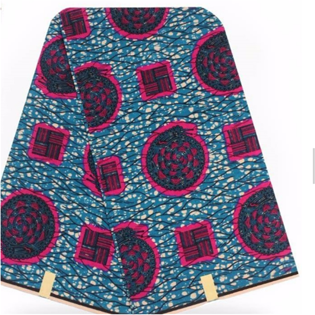 African ankara 6 yard wax printed 100%polyester fabric hot sale