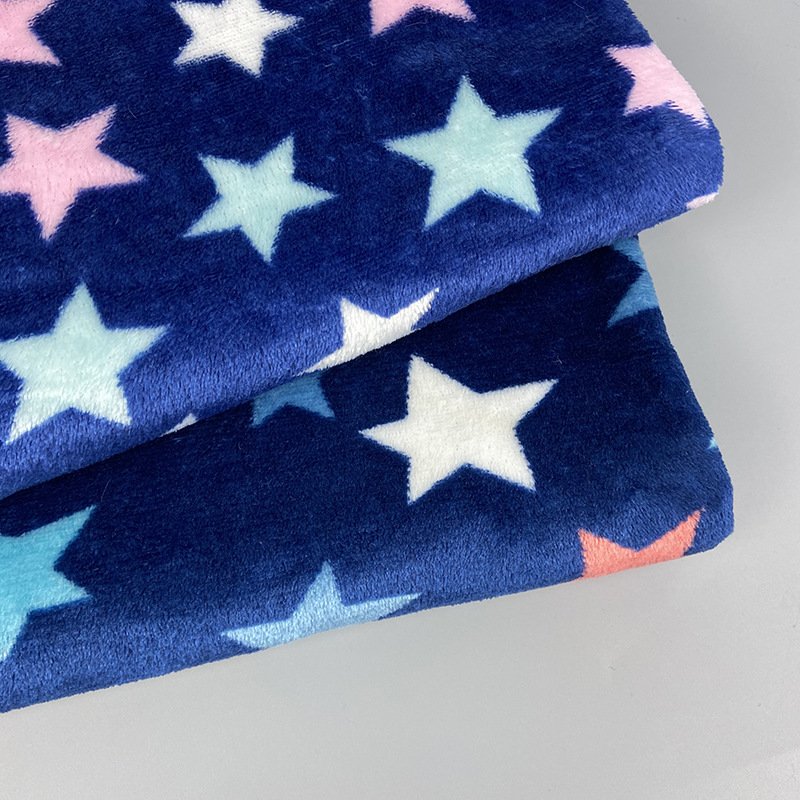 flannel fabric printed for garment and blanket soft velvet fabric double or single side brushed 100% polyester