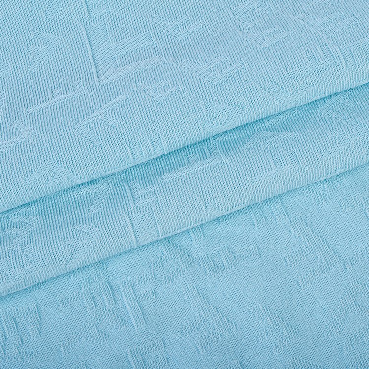 Fashion Design Solid Color 165gsm Knitted Breathable 100D 100% Polyester Jacquard Fabrics