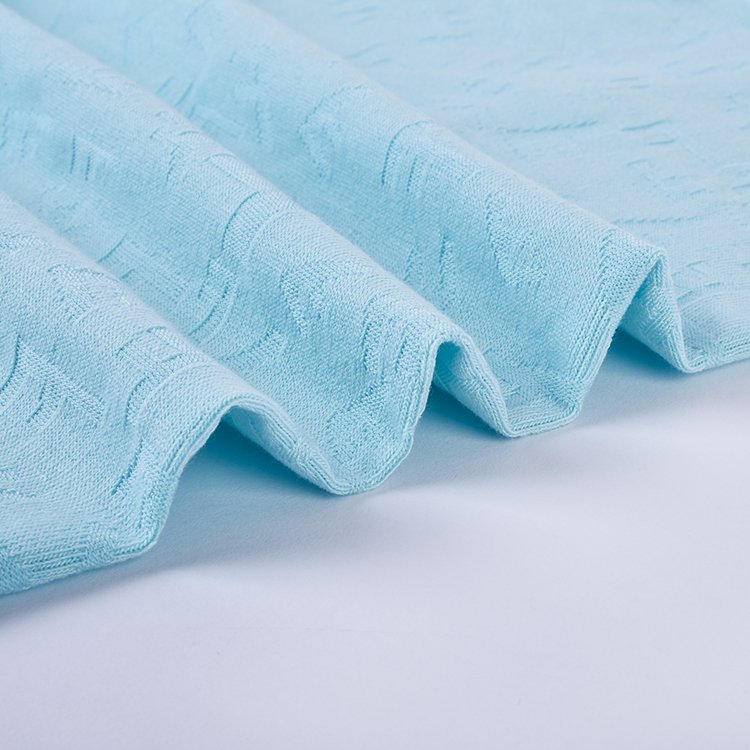 Fashion Design Solid Color 165gsm Knitted Breathable 100D 100% Polyester Jacquard Fabrics